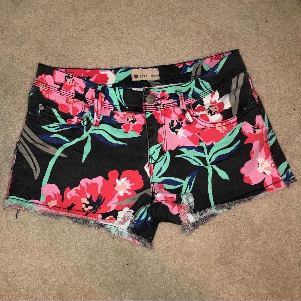 Roxy Floral Denim Shorts